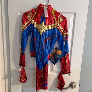 Kids Captain Marvel Costume - Red and Blue